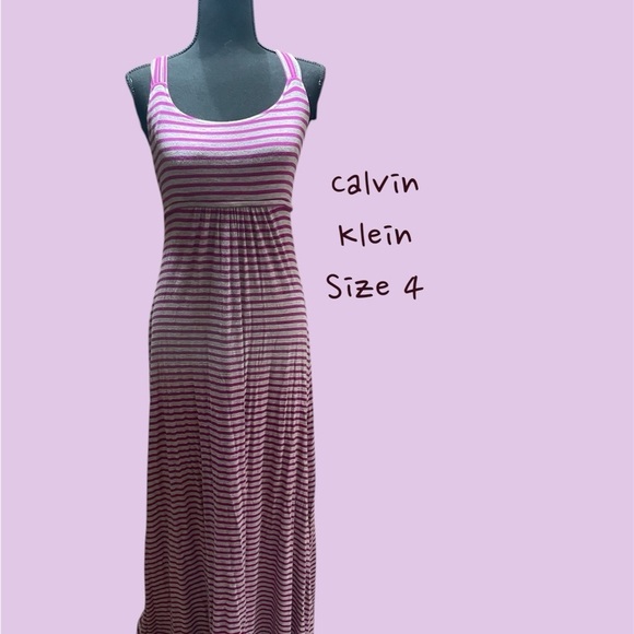 2 FOR 1 CALVIN KLEIN SUMMER FULL LENGTH DRESSES SIZE 4 GENTLY WORN - Picture 4 of 6